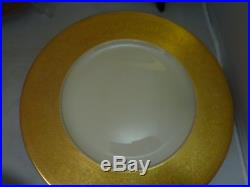 K&A KRAUTHEIM SELB BAVARIA Gold Encrusted DINNER CHARGER PLATES 10 3/4 (4)