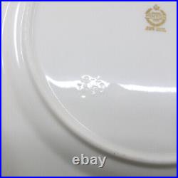 K128 by Minton Set of 11 Gold Encrusted White Dinner Plates Monogrammed DLF