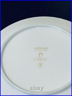 L'OBJET AEGEAN 24k Gold Hand Gilded Sculpted Scalloped Dinner Plate 10 5/8