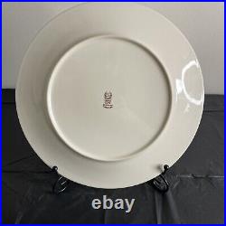 LENOX ECLIPSE Cream Colored Gold/Black Trim Dinner Plate Set Of 7 10.75