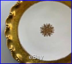 LS&S Limoges Antique Porcelain Opulent Gold Medallion Plates Set of 17