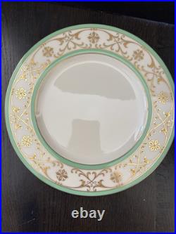 Lenox 10.5-inch Plate Celadon Rim with Raised Gold Signed 1830/L37 set of 4