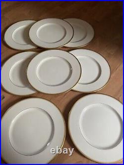 Lenox 1830 / T 17 Vintage Gold Trim Dinner Plates Set Of Eight