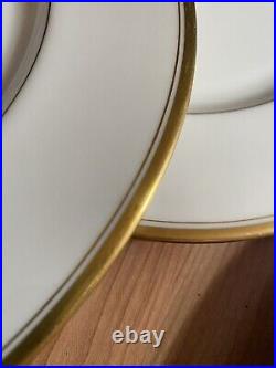 Lenox 1830 / T 17 Vintage Gold Trim Dinner Plates Set Of Eight