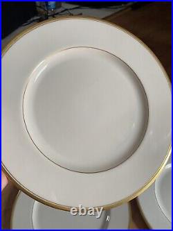 Lenox 1830 / T 17 Vintage Gold Trim Dinner Plates Set Of Eight