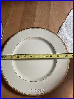 Lenox 1830 / T 17 Vintage Gold Trim Dinner Plates Set Of Eight