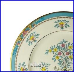Lenox Blue Tree Dinner Plates Porcelain Gold Stamp 10 5/8 Set Lot Of 10 Vintage