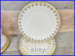 Lenox CLARION Ivory Gold 24 Piece Dinnerware Set Bone China Made In USA