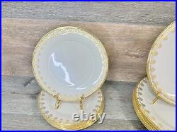 Lenox CLARION Ivory Gold 24 Piece Dinnerware Set Bone China Made In USA