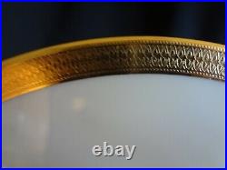 Lenox China Lowell Set of 4 Dinner Plates Gold Back Stamp