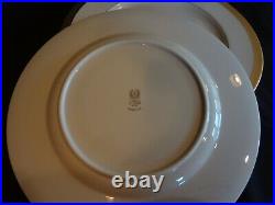 Lenox China Lowell Set of 4 Dinner Plates Gold Back Stamp