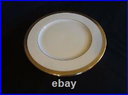 Lenox China Lowell Set of 4 Dinner Plates Gold Back Stamp