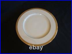 Lenox China Lowell Set of 4 Dinner Plates Gold Back Stamp