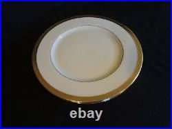 Lenox China Lowell Set of 4 Dinner Plates Gold Backstamp