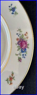 Lenox Dinner Plates 10 1/2 Lenox Rose J300 Set Of 6 Floral Bouquet Gold Rim