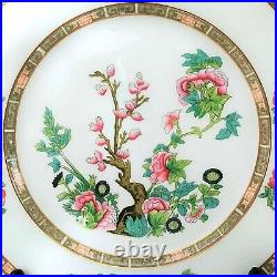 Lenox Dinner Plates Indian Tree Pattern Pink Floral Gold Trim 10.5 Set of 4