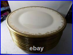 Lenox Eclipse Dinner Plates Bone China 10 3/4 Gold Rim Made In The USA