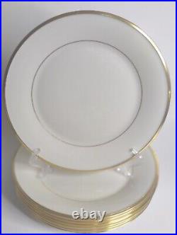 Lenox Eternal Dinner Plates Cream WithGold Trim 10? USA Made SET OF 7 EUC