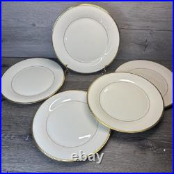 Lenox Eternal Ivory Gold Trim Dinner Plates 10.75 USAset Of 5