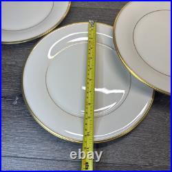 Lenox Eternal Ivory Gold Trim Dinner Plates 10.75 USAset Of 5