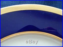 Lenox Fine China Lowell Colbalt Blue Gold Encrusted 10 1/2 Dinner Plate 9-2