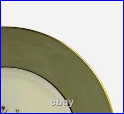 Lenox Glendale X-559 Dinner Plates 10.5 Sage Gold Detail MINT Vintage Lot Of 6