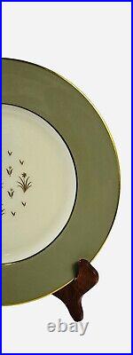 Lenox Glendale X-559 Dinner Plates 10.5 Sage Gold Detail MINT Vintage Lot Of 6