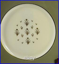 Lenox Glendale X-559 Dinner Plates 10.5 Sage Gold Detail MINT Vintage Lot Of 6