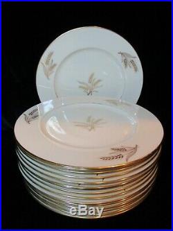 Lenox Harvest Gold Wheat R441 Gold Band 16 Dinner Plates 10 1/2 Wide
