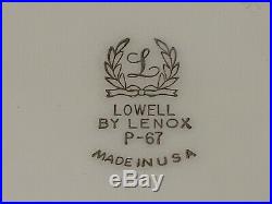 Lenox Lowell Dinner Plates 10 5/8 Diameter Gold Encrusted Rim Set of 6