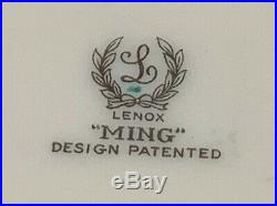 Lenox Ming Dinner Plates Set of 11 10 1/8 Diameter Gold Rim Birds