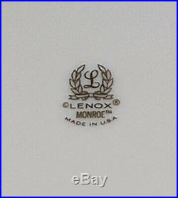 Lenox Monroe 60 Pc Set SERVICE FOR 12 Maroon Band Gold Trim USA Near Mint