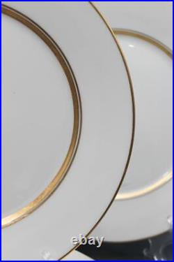 Lenox Oxford Andover Set of 6 Dinner Plates White with Gold Verge 10.75