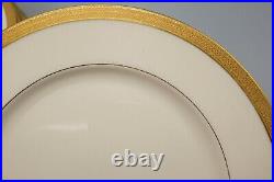 Lenox P67 Lowell Gold Encrusted Set of 8 Dinner Plates 10 1/2 FREE USA SHIPPING
