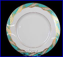 Lenox Porcelain Bellevue Sea Green 4 Pc 101/2 Dinner Plates 1939-1975