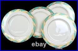 Lenox Porcelain Bellevue Sea Green 4 Piece 101/2 Dinner Plates 1939-1975