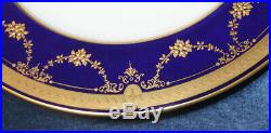 Lenox Raised Gold Encrusted Cobalt Dinner Plate 10 #1830/b-10 Dish Clean Shape