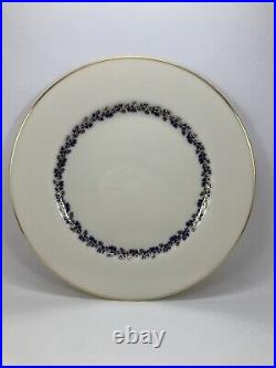 Lenox Shenandoah Blue Dinner Plates 10 3/8 Set of 8 Oak Leaves, Gold Trim Lenox Shenandoah Blue Dinner Plates 10 3/8 Set of 8 Oak Leaves, Gold Trim