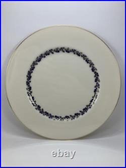 Lenox Shenandoah Blue Dinner Plates 10 3/8 Set of 8 Oak Leaves, Gold Trim Lenox Shenandoah Blue Dinner Plates 10 3/8 Set of 8 Oak Leaves, Gold Trim