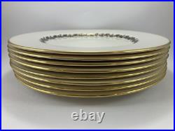 Lenox Shenandoah Blue Dinner Plates 10 3/8 Set of 8 Oak Leaves, Gold Trim Lenox Shenandoah Blue Dinner Plates 10 3/8 Set of 8 Oak Leaves, Gold Trim