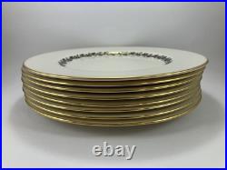 Lenox Shenandoah Blue Dinner Plates 10 3/8 Set of 8 Oak Leaves, Gold Trim Lenox Shenandoah Blue Dinner Plates 10 3/8 Set of 8 Oak Leaves, Gold Trim