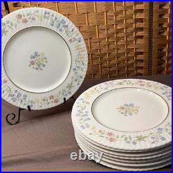 Lenox Spring Bouquet Dinner Plates Set of 8 USA Fine China Floral Gold 10 7/8 Lenox Spring Bouquet Dinner Plates Set of 8 USA Fine China Floral Gold 10 7/8