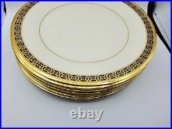 Lenox TUDOR Cobalt & Gold Dinner Plate 10.5'' W Set of 8 Plates