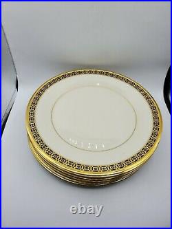 Lenox TUDOR Cobalt & Gold Dinner Plate 10.5'' W Set of 8 Plates