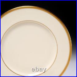 Lenox Tuxedo Cream Gold Dinner Plates 10.5dia 6pc Set Lot A