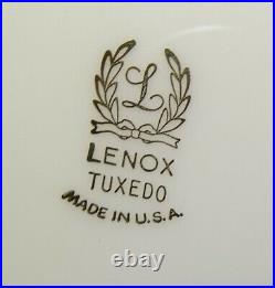 Lenox USA Tuxedo Set of 7 Dinner Plates 10 1/2 Embossed Gold Trim