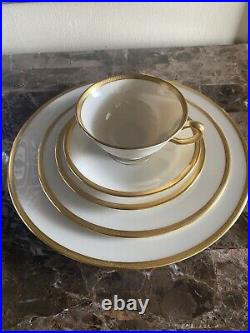 Lenox Vintage Tuxedo Gold Four Place Settings / 19 Pcs