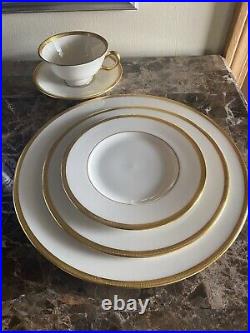 Lenox Vintage Tuxedo Gold Four Place Settings / 19 Pcs