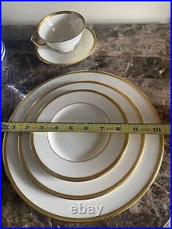 Lenox Vintage Tuxedo Gold Four Place Settings / 19 Pcs