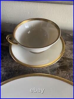 Lenox Vintage Tuxedo Gold Four Place Settings / 19 Pcs